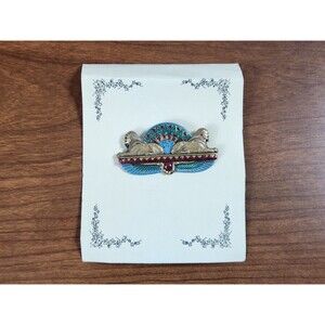 Vintage 1980's Egyptian Revival Style Winged Sphinx Brooch